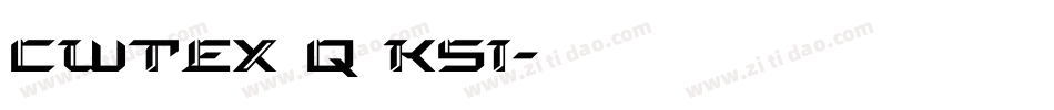 cwtex q ksi字体转换